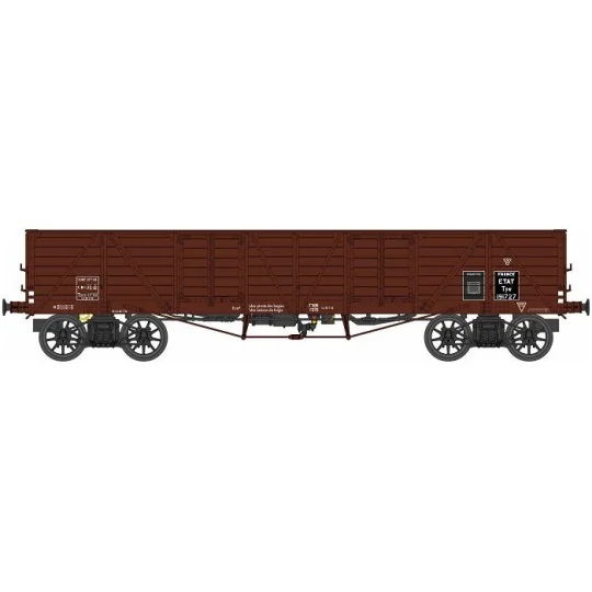 WB-785-Ree Modeles WB785 Wagon TP Tombereau, brun, ETAT, ep. II