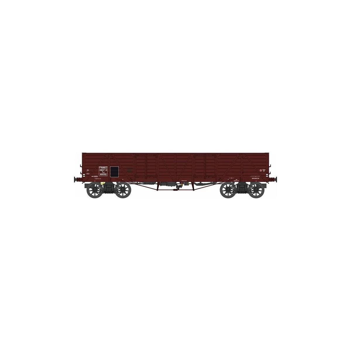 Ree Modeles WB786 Wagon TP Dump Truck, brown, SNCF, ep. IIIa - WB-786