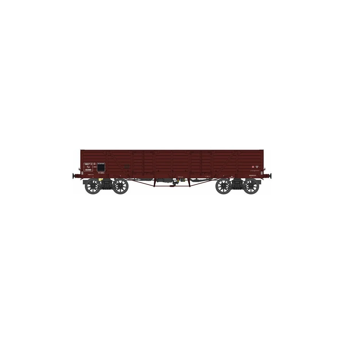 Ree Modeles WB787 Tipper Wagon, brown, SNCF, ep. IIIa - WB-787