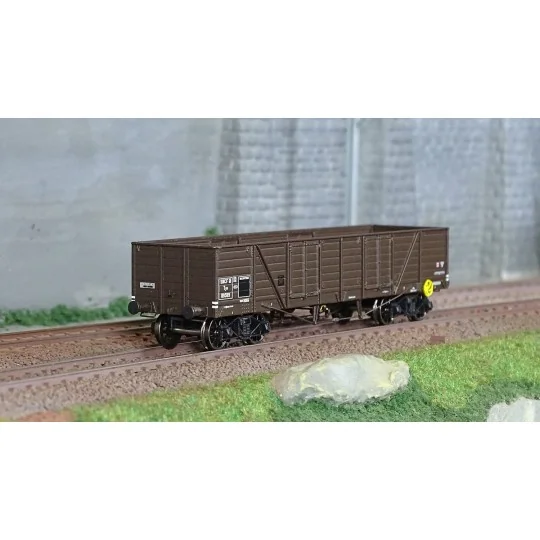 WB-787-Ree Modeles WB787 Wagon TP Tombereau, brun, SNCF, ep. IIIa