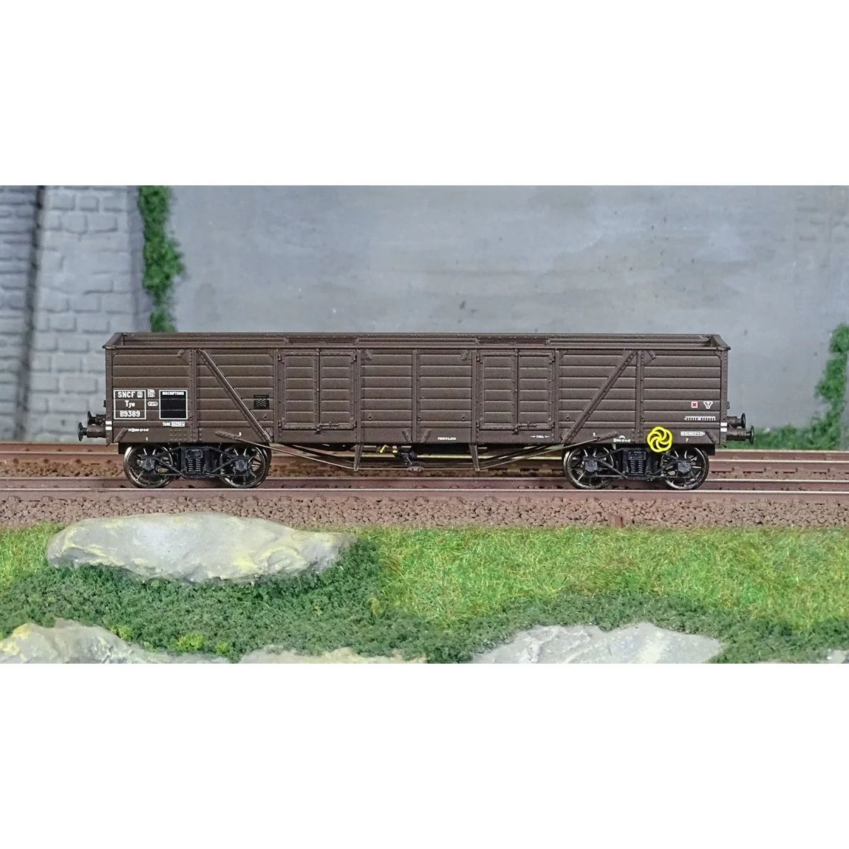 Ree Modeles WB787 Wagon TP Tombereau, brun, SNCF, ep. IIIa Ree Modeles WB-787 - 2