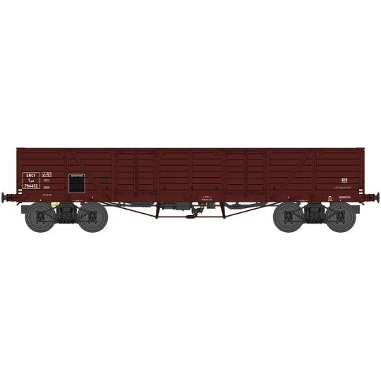 WB-789-Ree Modeles WB789 Wagon TP Dump Truck, brown, SNCF, ep. IIIb