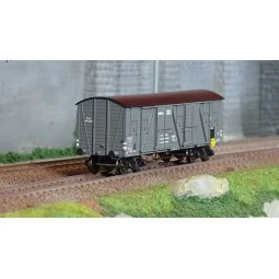 Ree Modeles WB772 Covered Public Works Wagon, 4 doors, grey, PLM, E...