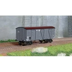 Ree Modeles WB773 Covered Public Works Wagon, 4 doors, grey, NORTH,...