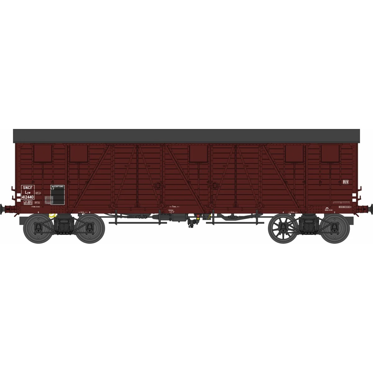 Ree Modeles WB778 Wagon TP Couvert, 4 portes, brun, SNCF, ep. IIIb Ree Modeles WB-778 - 3
