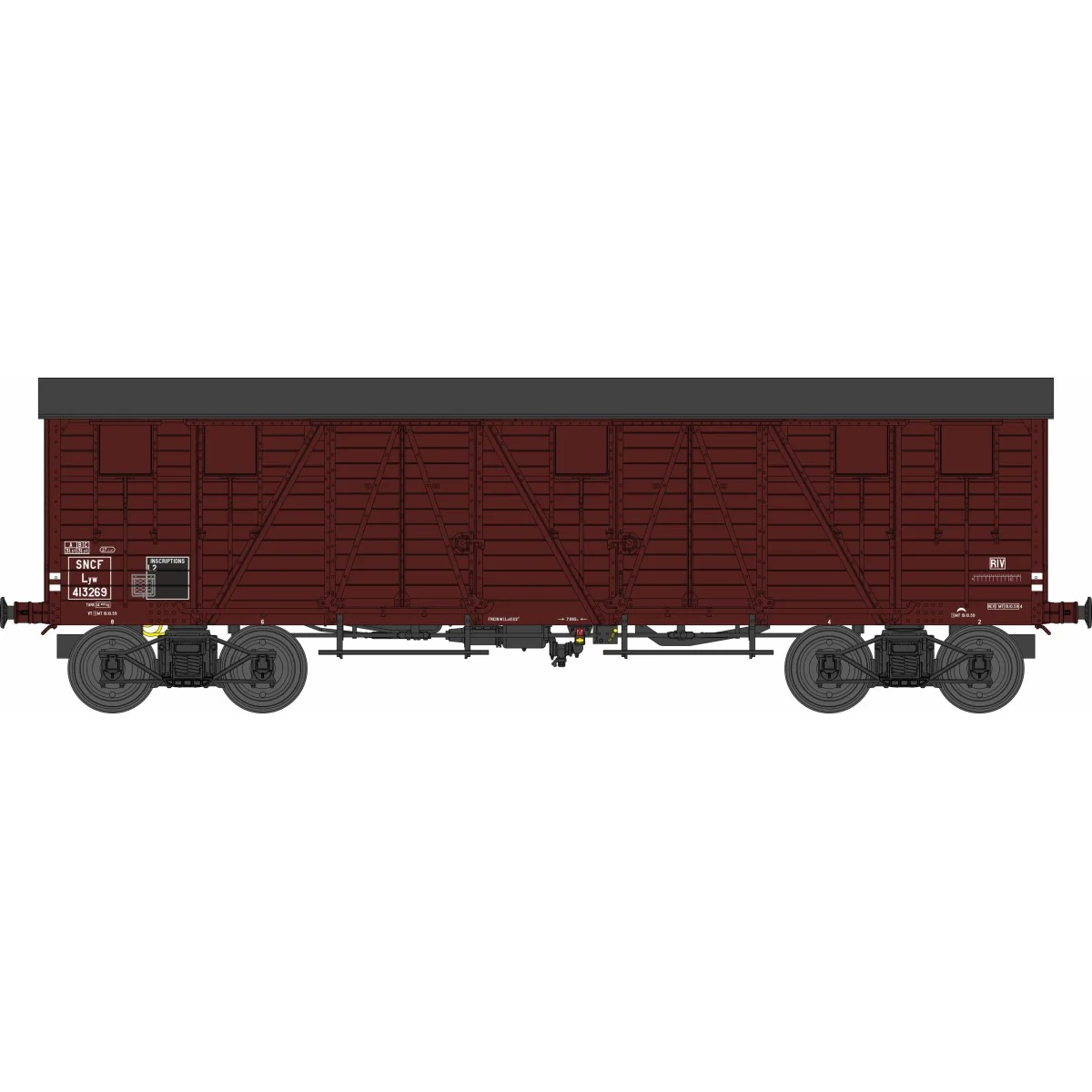 Ree Modeles WB779 Wagon TP Couvert, 4 portes, brun, SNCF, ep. IIIb Ree Modeles WB-779 - 3