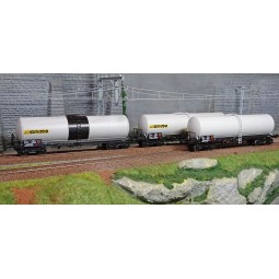 Ree Models WB594 Set of 3 long ANF tank wagons, Y 23M bogies, SIMOT...