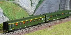 REE Modeles NW272 Set de 2 voitures voyageurs DEV AO, SNCF, B8 et C10, ep.III, N - 1/160 Ree Modeles NW-272 - 1