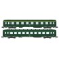 NW-276-REE Modeles NW276 Set de 2 voitures voyageurs DEV AO, SNCF, A8 et B10, logo encadré blanc, cartouche corail, ep.IV-V, N - 1/160