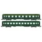REE Modeles NW276 Set of 2 DEV AO passenger cars, SNCF, A8 and B10,... NW-276-REE Modeles NW276 Set of 2 DEV AO passenger cars, SNCF, A8 and B10, white framed logo, coral cartouche, ep.IV-V, N - 1/160