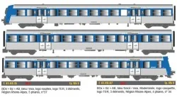 EPM 41.49.07 SNCF Regional Reversible Trainset, RRR Rhones Alpes, b...