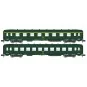 NW-286-REE Modeles NW286 Set de 2 voitures voyageurs DEV AO, SNCF, A8 et B10, logo jaune encadré, ep.IV, N - 1/160