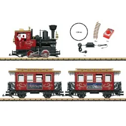 LGB 70308 Coffret de départ voyageurs Noël, avec locomotive vapeur lumière et fumigène, analogique LGB LGB_70308 - 1