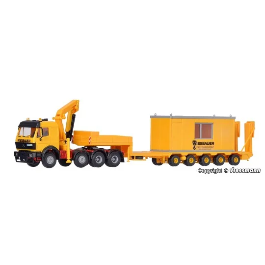 Kibri 13578 Tank transporter truck with auxiliary crane and bungalo... Kibri_13578-Kibri 13578 Tank transporter truck with auxiliary crane and bungalow - Kibri_13578