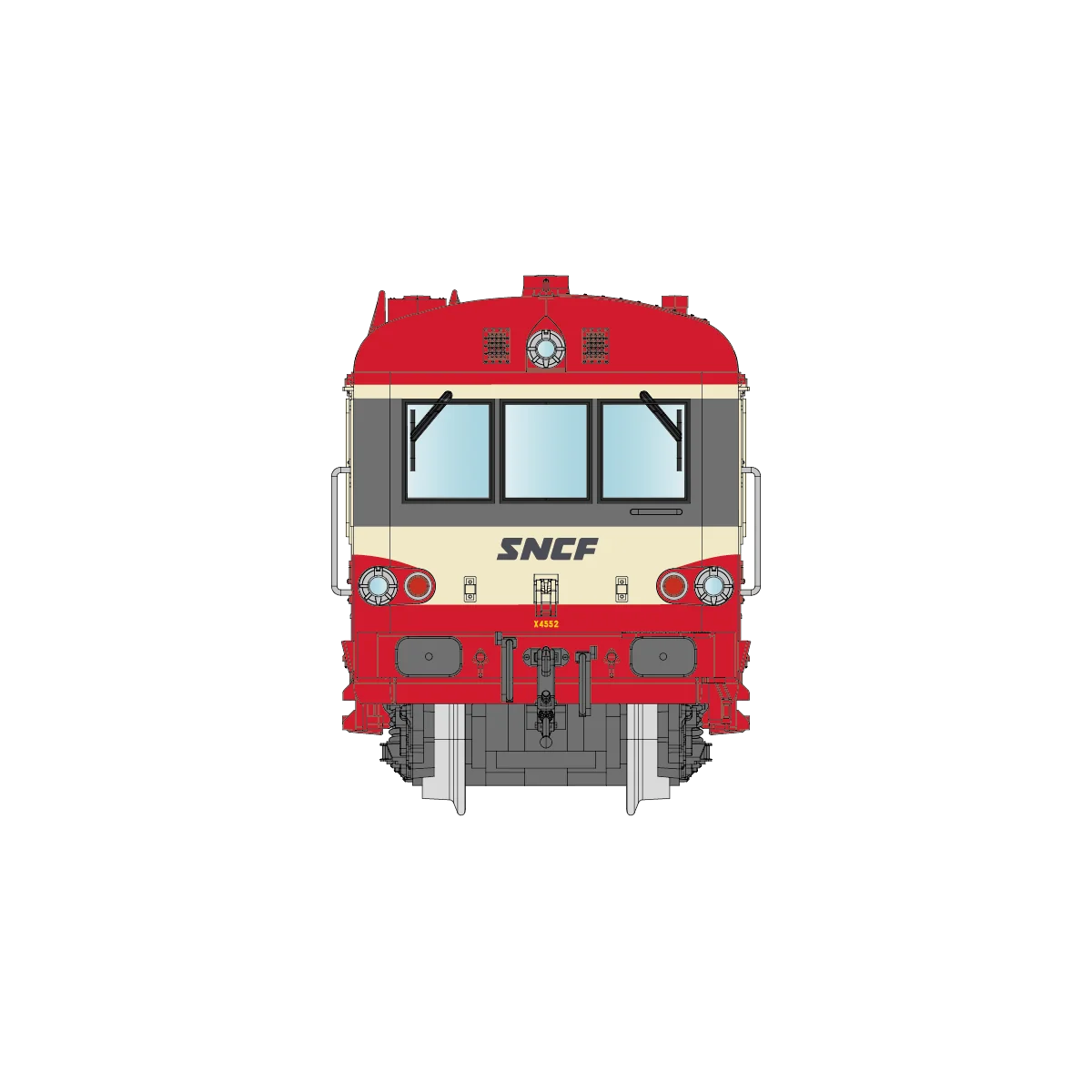 REE Modeles NW197 Autorail EAD X-4552 + Remorque XR-8334, toit rouge, 3 feux, logo SNCF, dépôt Marseille Ree Modeles NW-197 - 6