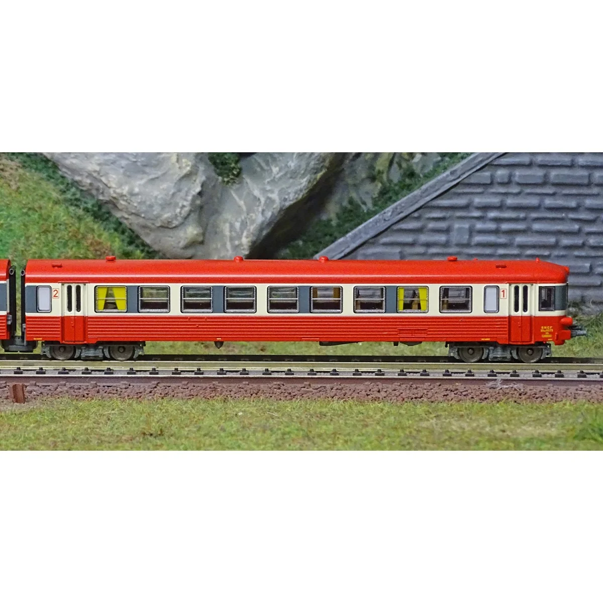 REE Modeles NW198 Autorail EAD X-4584 + Remorque XR-8375, toit rouge, 3 feux, logo SNCF, dépôt Longueau Ree Modeles NW-198 - 3