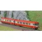 REE Modeles NW199 Autorail EAD X-4582 + Remorque XR-8373, toit rouge, 3 feux, logo SNCF encadré, dépôt Longueau Ree Modeles NW-1 NW-199-REE Modeles NW199 Autorail EAD X-4582 + Remorque XR-8373, toit rouge, 3 feux, logo SNCF encadré, dépôt Longueau