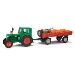 Busch 210006420 Pioneer RS01 Tractor + Loaded Trailer Pumpkin/Bags ...