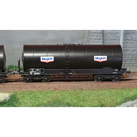 WB-662-Ree modeles WB662 Set de 3 wagons citerne FAUVET-GIREL, bogies Y 23, MOBIL
