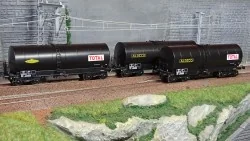 Ree modeles WB664 Set de 3 wagons citerne FAUVET-GIREL, bogies Y 23, TOTAL Ree Modeles WB-664 - 1