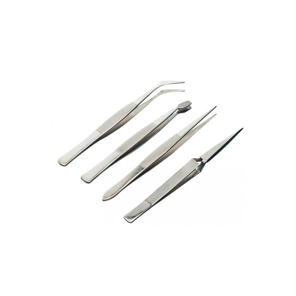 PG-Tools 4-piece tweezers set