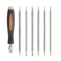 PG-Tools 12-piece precision screwdriver set with universal handle
