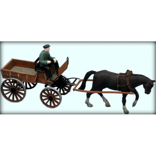 Artitec 387.57 Merchant's Wagon Kit with Horse and Coachman Arti_387.57-Artitec 387.57 Merchant's Wagon Kit with Horse and Coachman