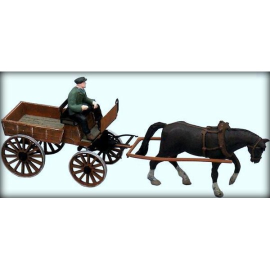 Arti_387.57-Artitec 387.57 Merchant's Wagon Kit with Horse and Coachman