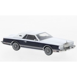 Brekina PCX870355 Lincoln Continental coupe, white/dark blue metall...