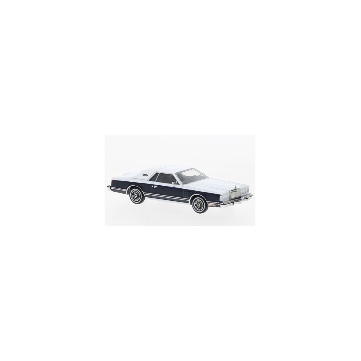 Brekina PCX870355 Lincoln Continental coupe, white/dark blue metall...