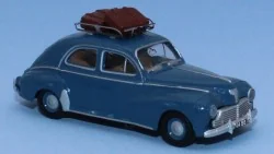 SAI 1720 Peugeot 203, bleu azur, galerie de toit et 2 valises Sai Sai_1720 - 1
