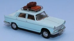 SAI 1822 Peugeot 404 bleu pastel, galerie de toit et 3 valises Sai Sai_1822 - 1