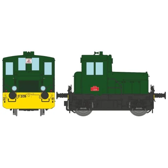 MB-146-Ree Modeles MB146 Y2139 diesel shunting locomotive, yellow sleepers, North