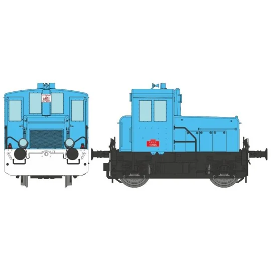 MB-149.S-Ree Modeles MB149.S Y2126 Diesel Shunting Locomotive, Industrial Blue, White Crossbeams, Black Chassis, Digital Sound