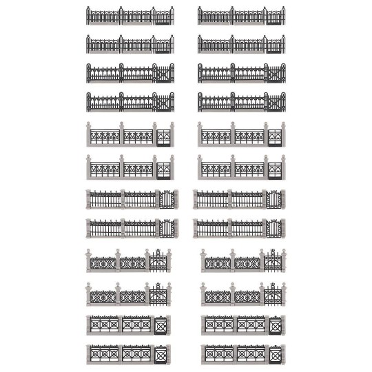 Faller_180417-Faller 180417 Model Kit, Iron Fences Set