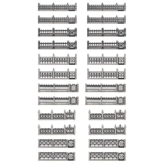 Faller 180417 Model Kit, Iron Fences Set Faller_180417-Faller 180417 Model Kit, Iron Fences Set