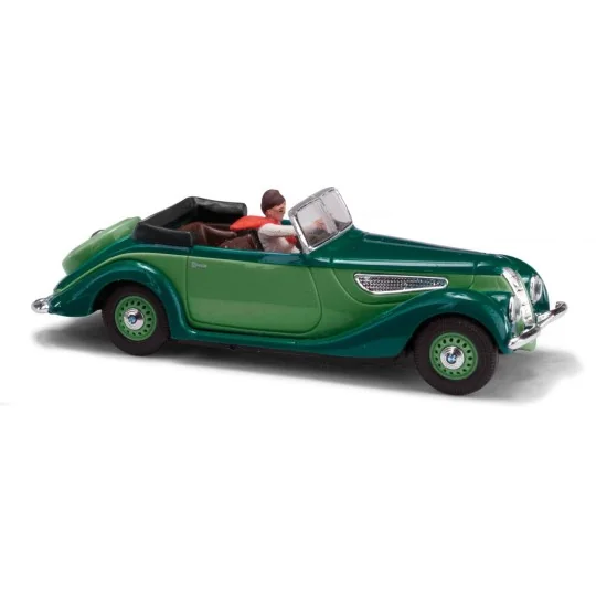 Busch_40254-Busch 40254 BMW 327 Cabriolet with driver, green