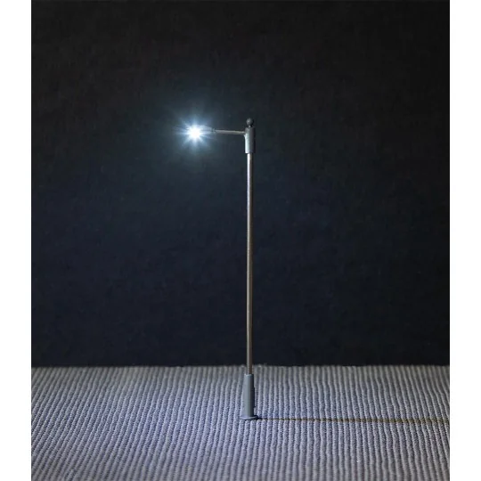 Faller_180102-Faller 180102 Eclairages, Lampadaires lampe en prolongement 9.3cm, un bras, avec LED (x3)