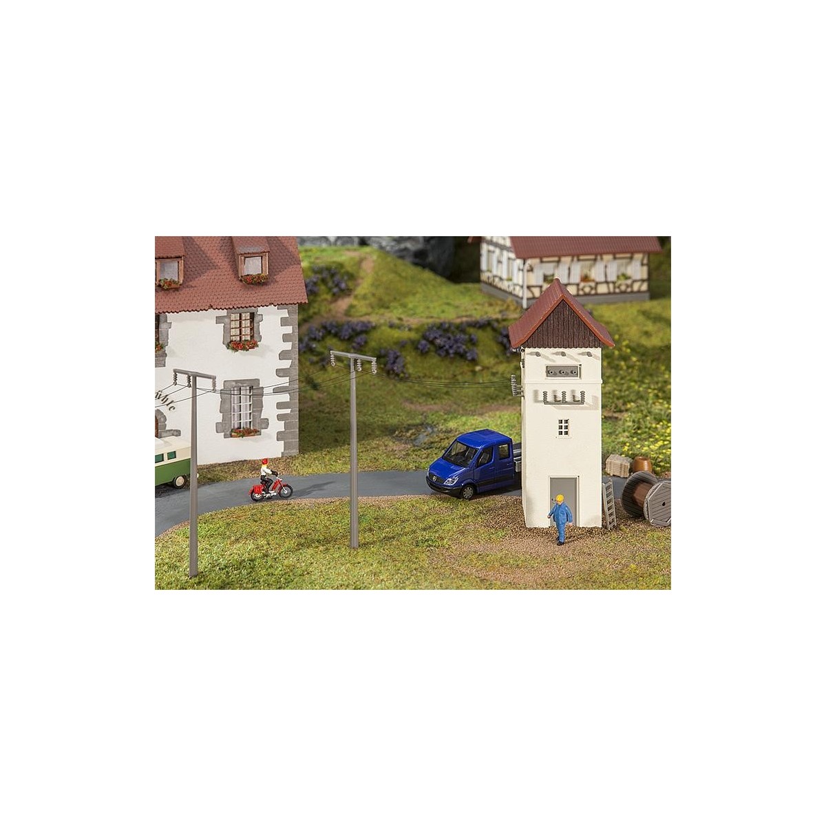 Faller 120241 Model Kit, Transformer with Power Line Pylon - Faller...
