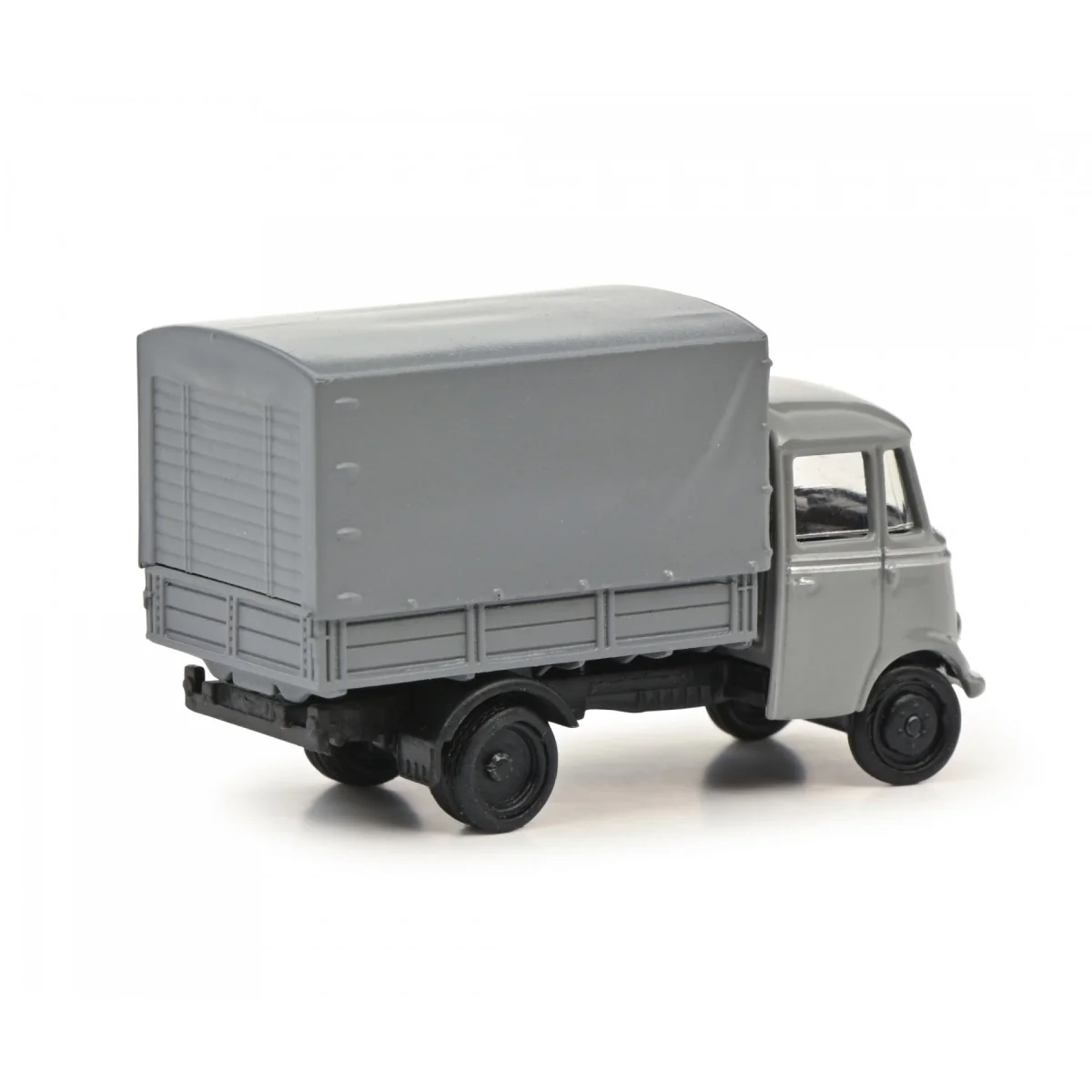 Schuco 452661600 Mercedes L319 Van, Covered Pickup Truck, Grey - Sc...