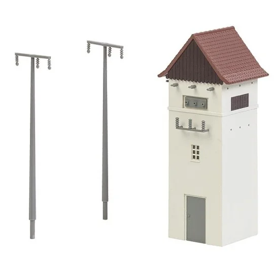 Faller_120241-Faller 120241 Model Kit, Transformer with Power Line Pylon - Faller_120241