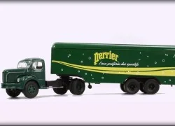 Sai 2557 Berliet TLR8 semi-trailer with panel trailer, Perrier - Sa...