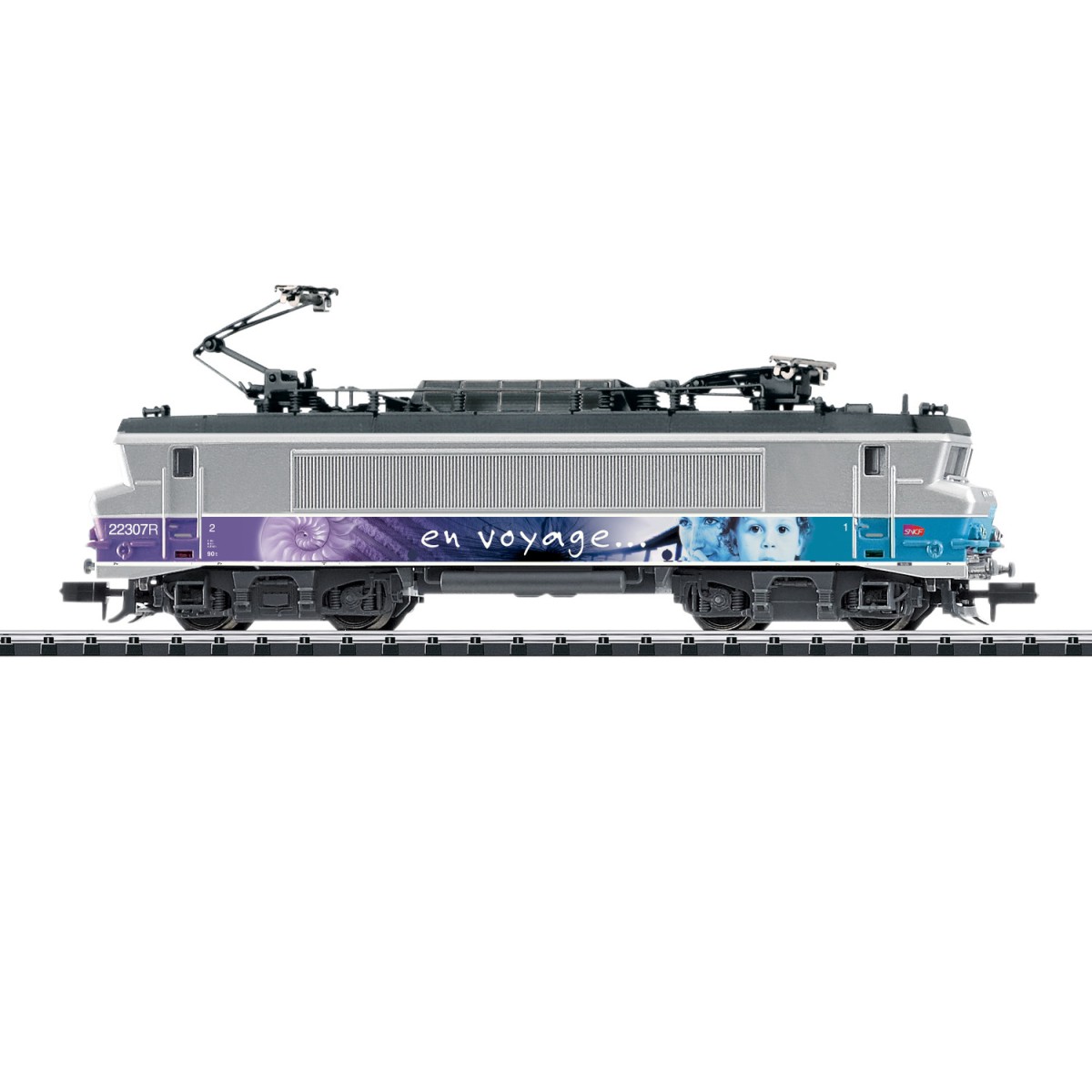 MiniTrix 16008 BB 22200 Electric Locomotive, En Voyage, SNCF, N sca...