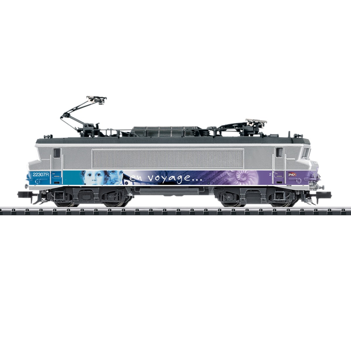 MiniTrix 16008 BB 22200 Electric Locomotive, En Voyage, SNCF, N sca...