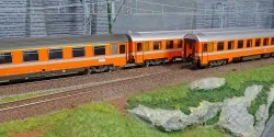 Models Word 1902 Set de 5 Voitures Bruxelles-Luxembourg, EC 102/103 Grand Ducal (1989-1991), SNCB/NMBS Models World MW_1902 - 1