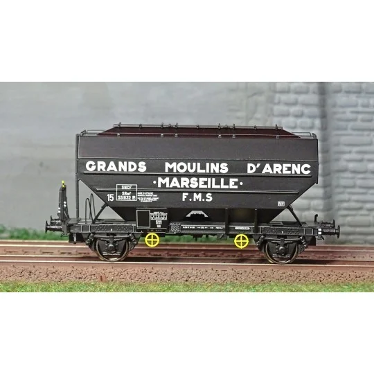 WB-726-Ree modeles WB726 Wagon céréaliers Richard, GRANDS MOULINS D’ARENC .MARSEILLE., ep. III
