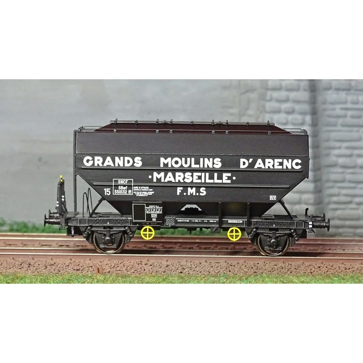 Ree modeles WB726 Wagon céréaliers Richard, GRANDS MOULINS D’ARENC .MARSEILLE., ep. III Ree Modeles WB-726 - 2