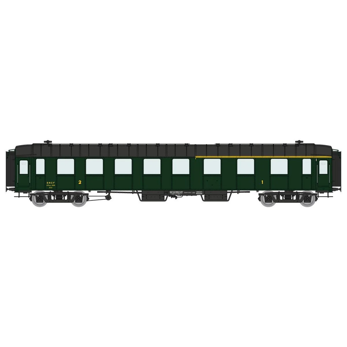Ree Modeles VB384 Voiture voyageurs OCEM RA Courte, SNCF, A3B5 ex-Midi Toit Noir, ep. III Ree Modeles VB-384 - 3