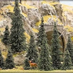 Busch 6469 Blister pack of 25 fir trees, 40 to 90 mm tall - Busch -...