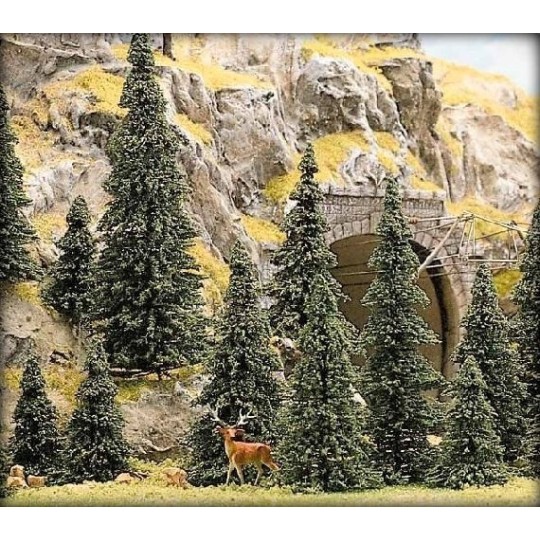 Busch_6469-Busch 6469 Blister pack of 25 fir trees, 40 to 90 mm tall